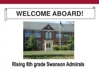 Rising 6th grade Swanson Admirals