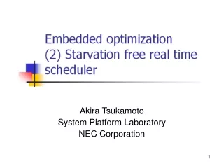 Akira Tsukamoto System Platform Laboratory NEC Corporation