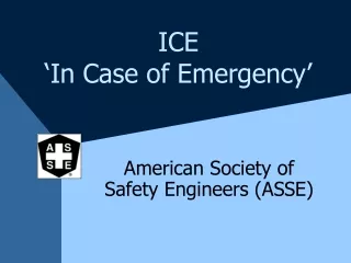 ICE  ‘In Case of Emergency’