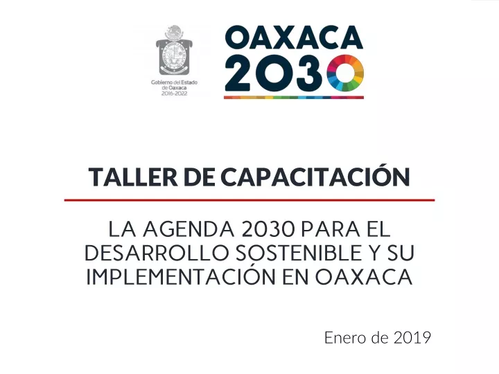 taller de capacitaci n la agenda 2030 para el desarrollo sostenible y su implementaci n en oaxaca