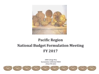 Pacific Region National Budget Formulation Meeting FY 2017