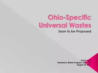 Ohio-Specific Universal Wastes