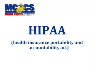HIPAA (health insurance portability and accountability act)