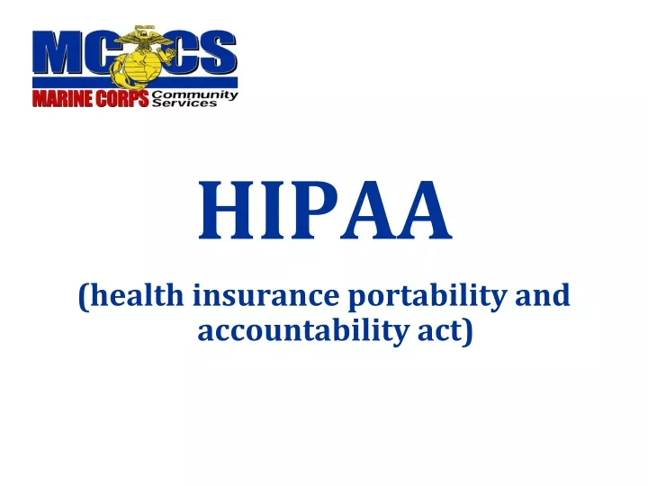 hipaa health insurance portability