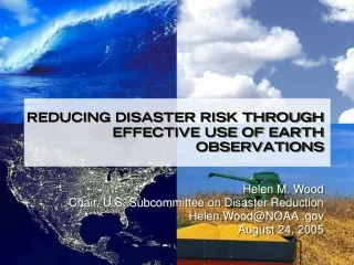 U.S. SUBCOMMITTEE ON DISASTER REDUCTION