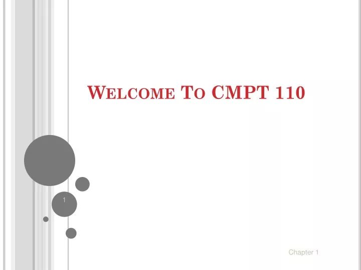 welcome to cmpt 110