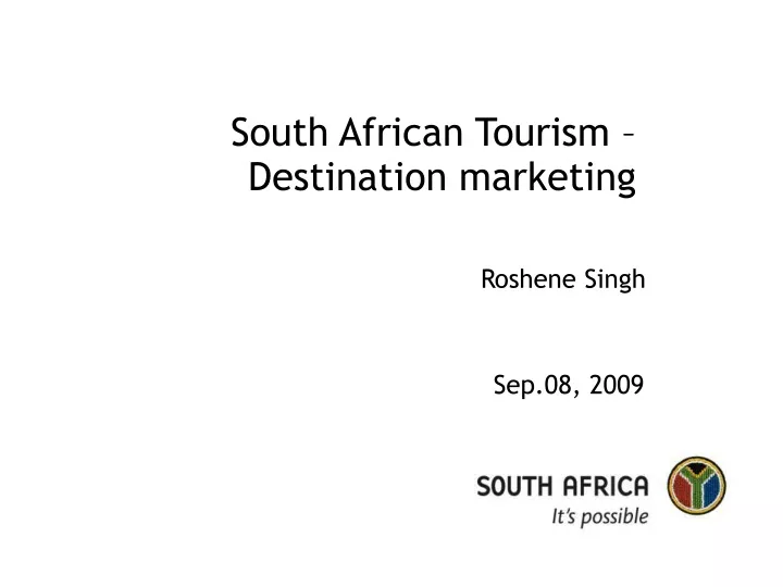 south african tourism destination marketing