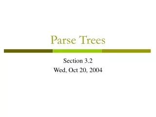 Parse Trees