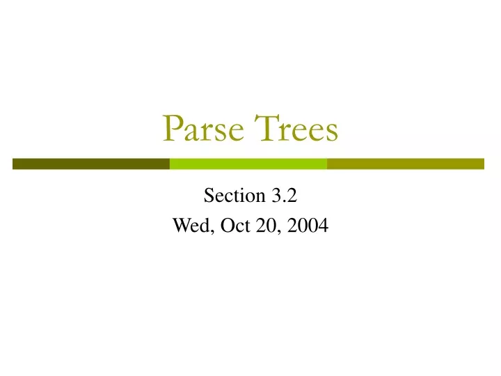 parse trees
