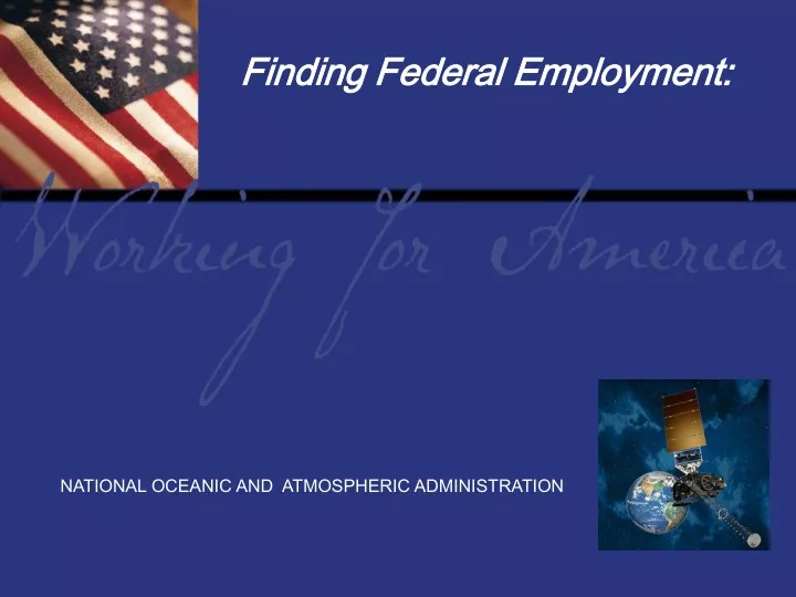 finding federal employment