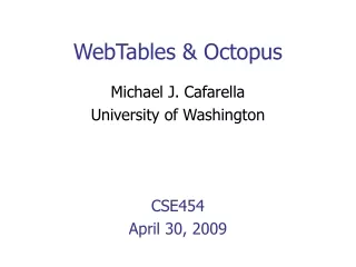 WebTables &amp; Octopus
