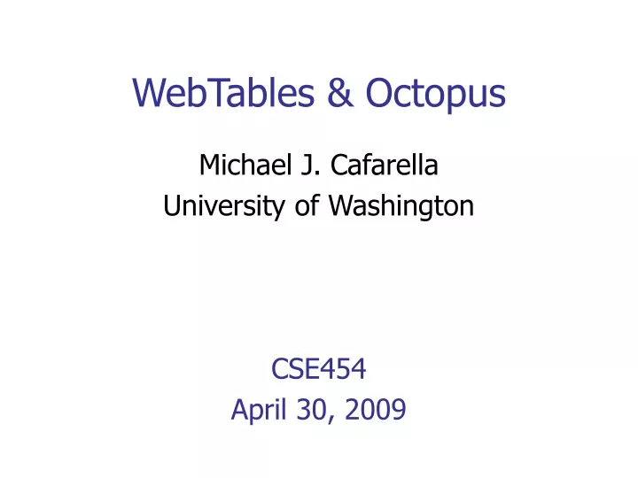 webtables octopus