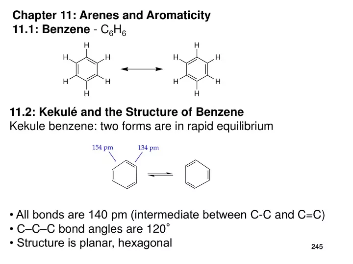 chapter 11 arenes and aromaticity 11 1 benzene