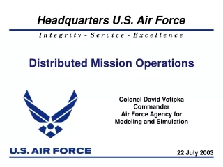 Distributed Mission Operations