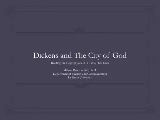 Dickens and The City of God