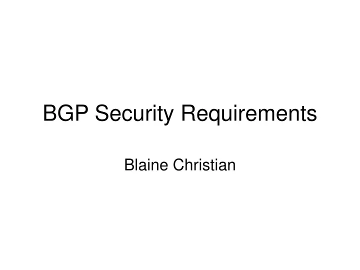 bgp security requirements