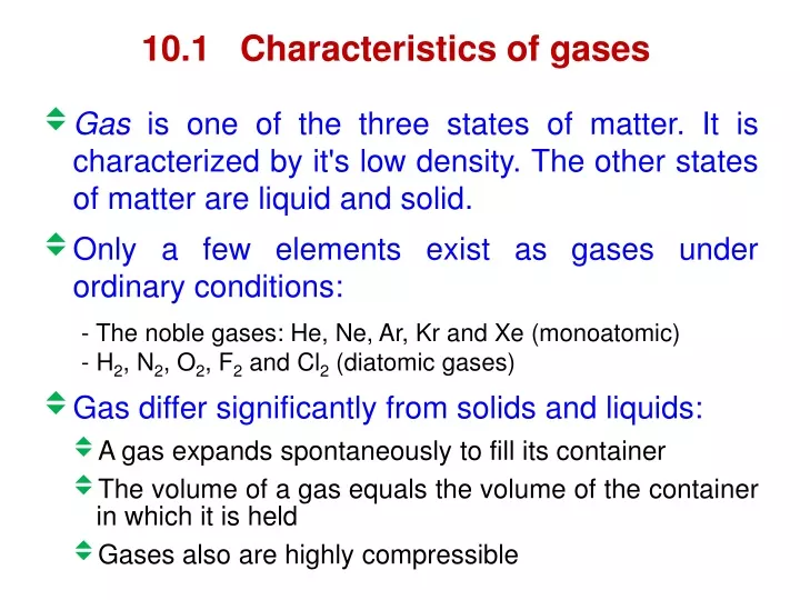 10 1 characteristics of gases