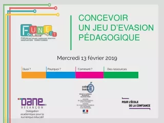 CONCEVOIR  UN JEU D’EVASION  PÉDAGOGIQUE