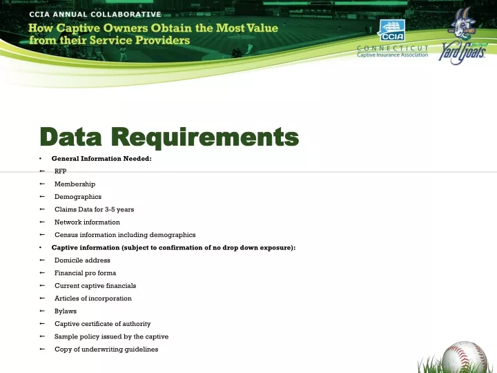 data requirements