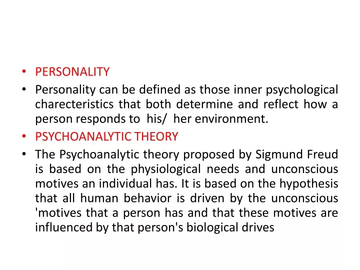 personality personality can be defined as those