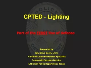 CPTED - Lighting