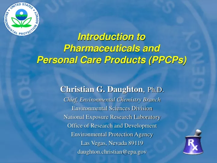 introduction to pharmaceuticals and personal care