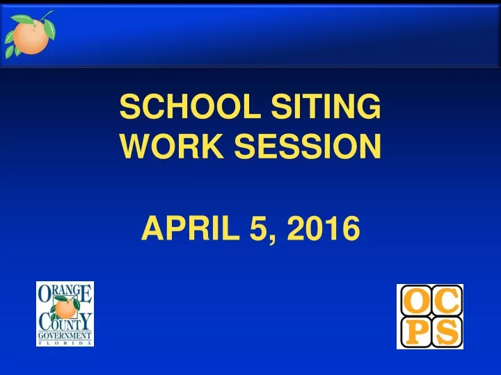 school siting work session april 5 2016