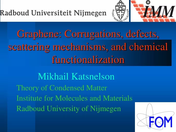 graphene corrugations defects scattering mechanisms and chemical functionalization