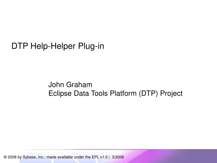 dtp help helper plug in