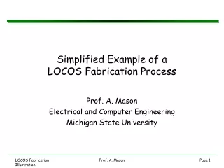 Simplified Example of a LOCOS Fabrication Process