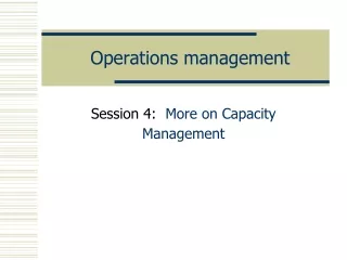 Operations management