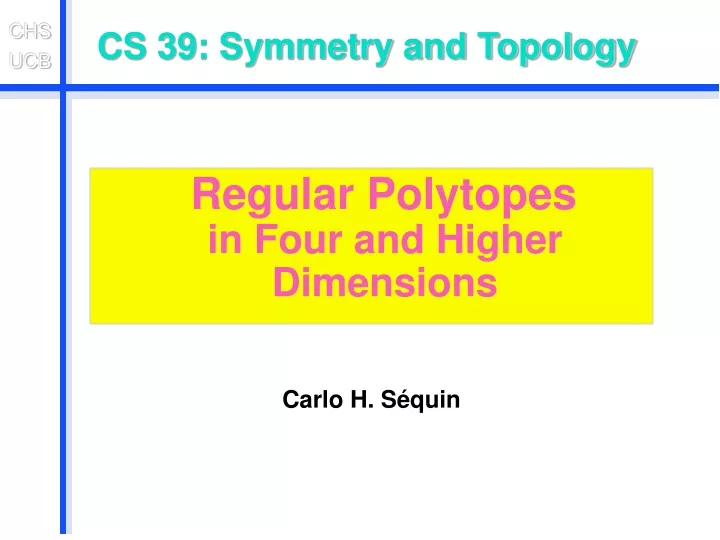 cs 39 symmetry and topology