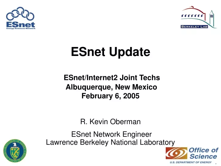 r kevin oberman esnet network engineer lawrence berkeley national laboratory