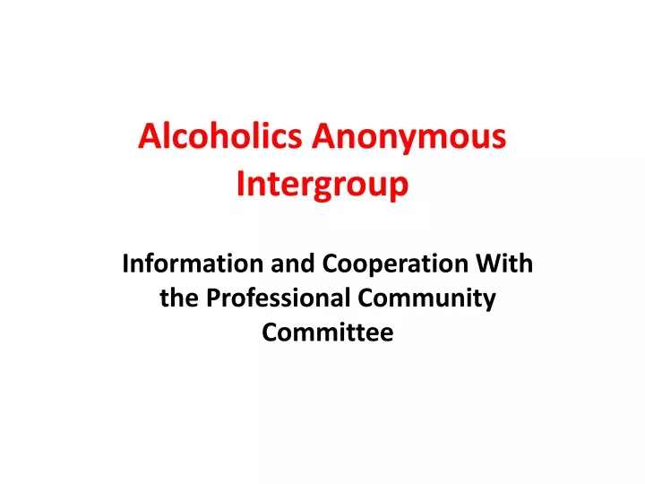 alcoholics anonymous intergroup