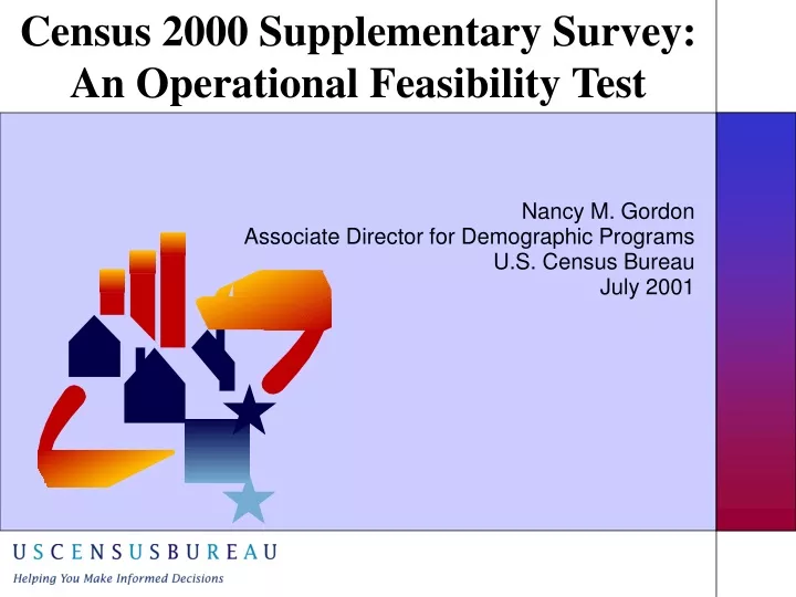 census 2000 supplementary survey an operational feasibility test