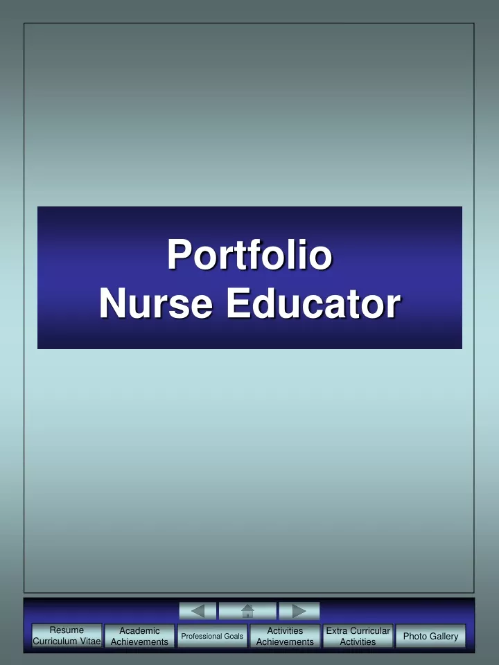 portfolio nurse educator