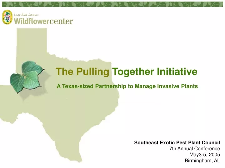 the pulling together initiative