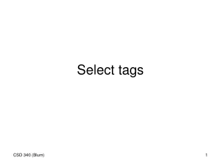 Select tags