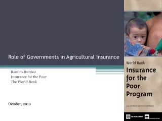 Role of Governments in Agricultural Insurance