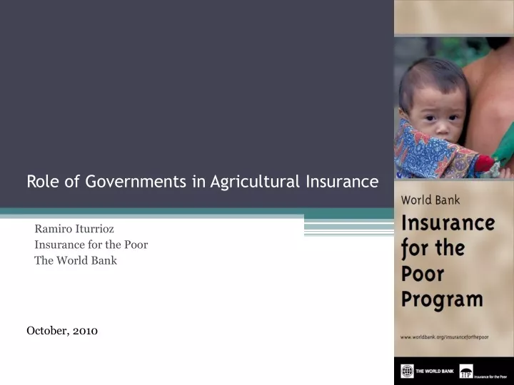 role of governments in agricultural insurance