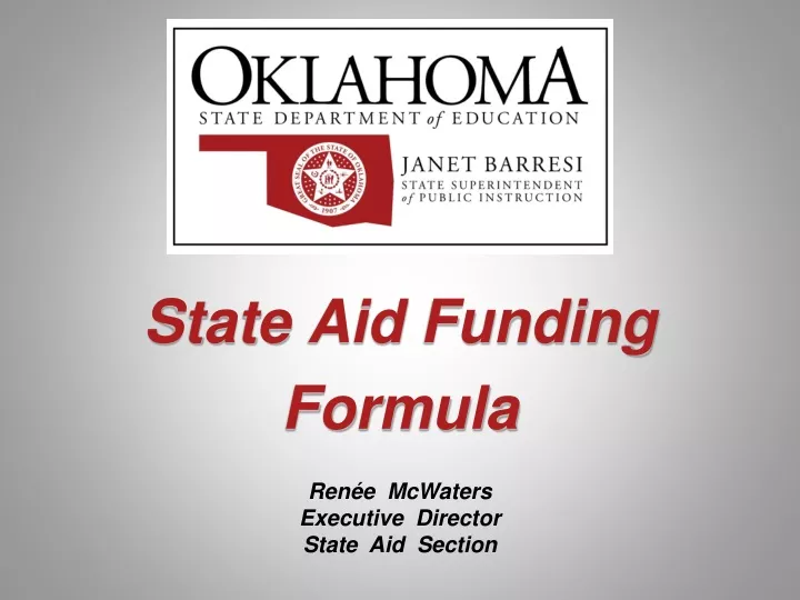 state aid funding formula