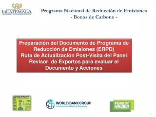Preparación del Documento de Programa de Reducción de Emisiones (ERPD)