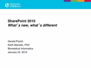 SharePoint 2010 What ’ s new, what ’ s different