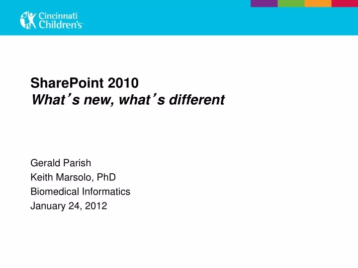 sharepoint 2010 what s new what s different