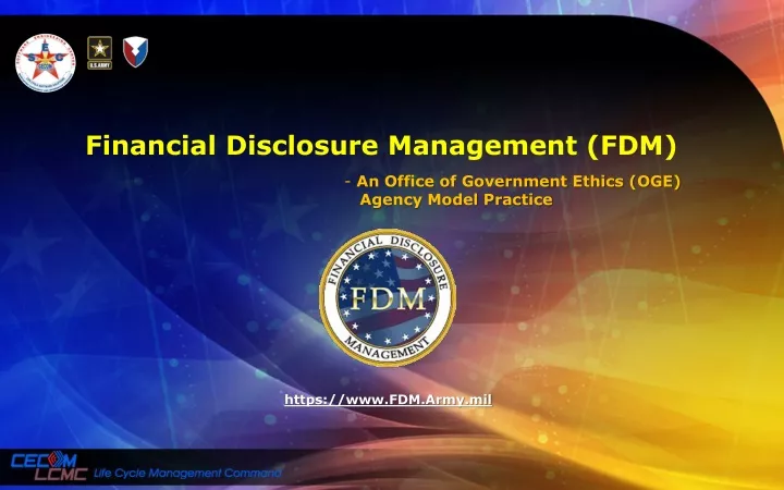 financial disclosure management fdm