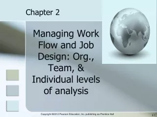 Managing Work Flow and Job Design: Org., Team, &amp; Individual levels of analysis