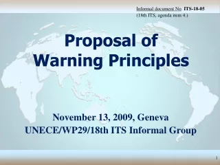 Proposal of  Warning Principles
