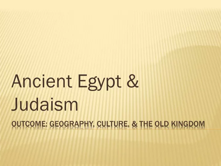 ancient egypt judaism
