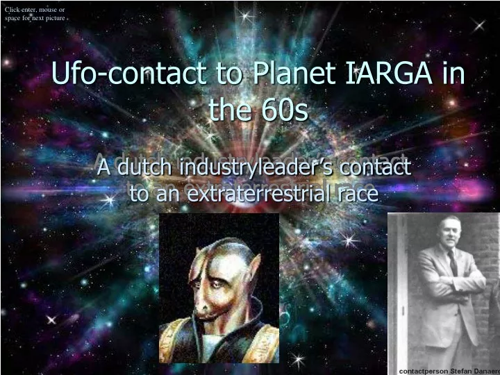 ufo contact to planet iarga in the 60s