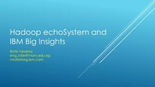Hadoop echoSystem and IBM Big Insights